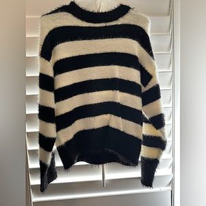 Striped Black and White Women's Sweater
